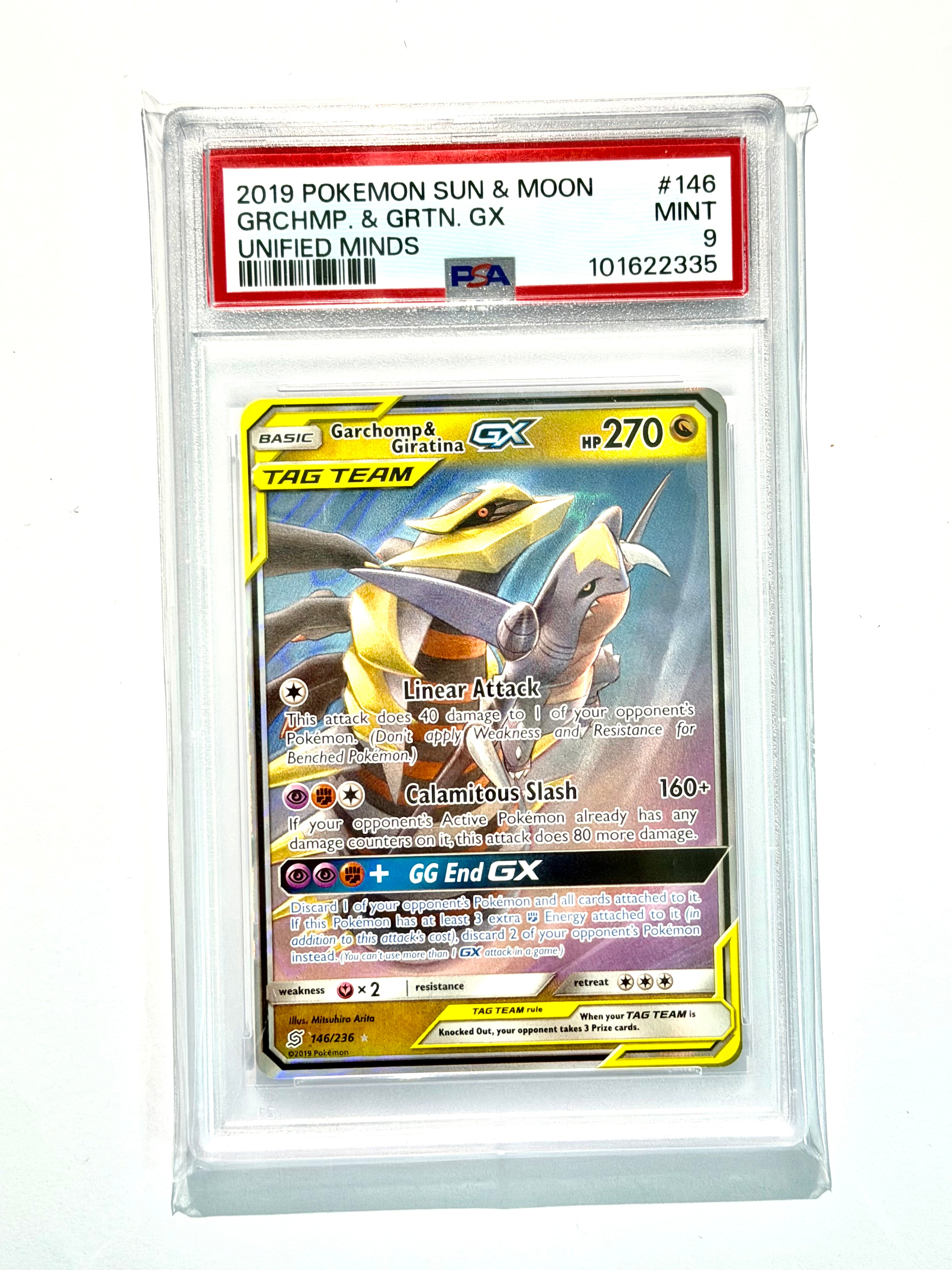 2019 Pokemon Sun & Moon Grchmp. & Grtn. GX Unified Minds #146 - PSA 9