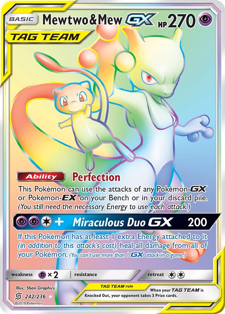 Mewtwo & Mew GX (Secret) [SM11 SM - Unified Minds - 242/236] – Summon ...