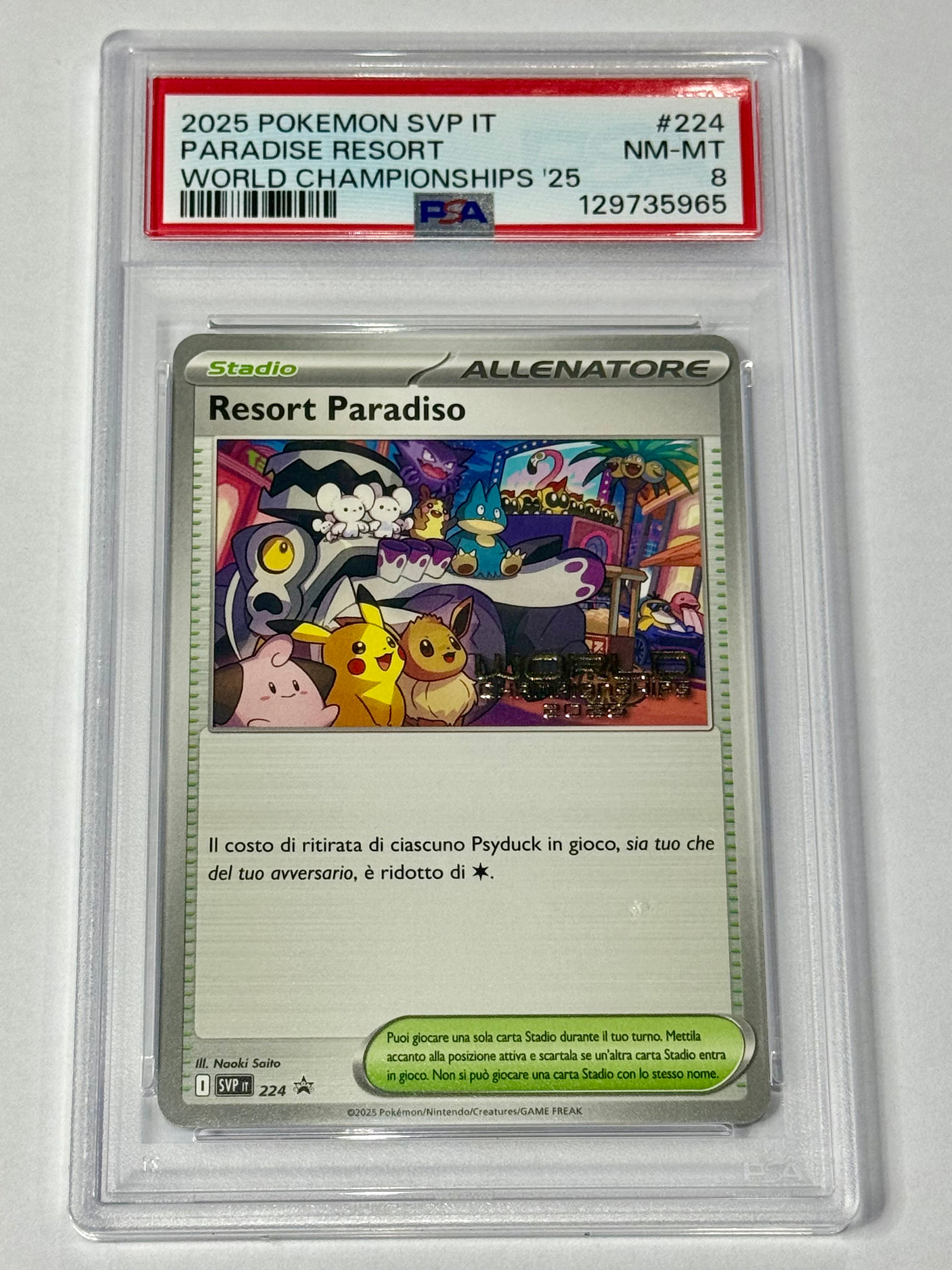 2025 Pokemon SVP IT Paradise Resort World Championships '25 #224 - PSA 8 - POP 96