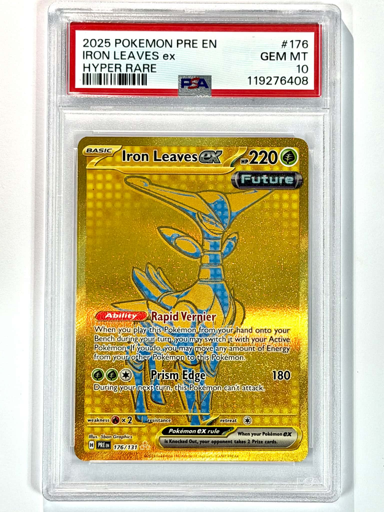 2025 Pokemon PRE EN Iron Leaves EX Hyper Rare #176 - PSA 10