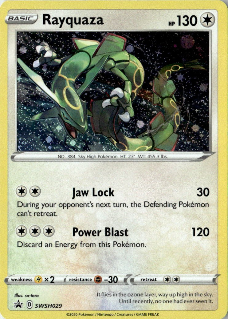 Rayquaza - SWSH029 (Pixel Cosmos Holo)