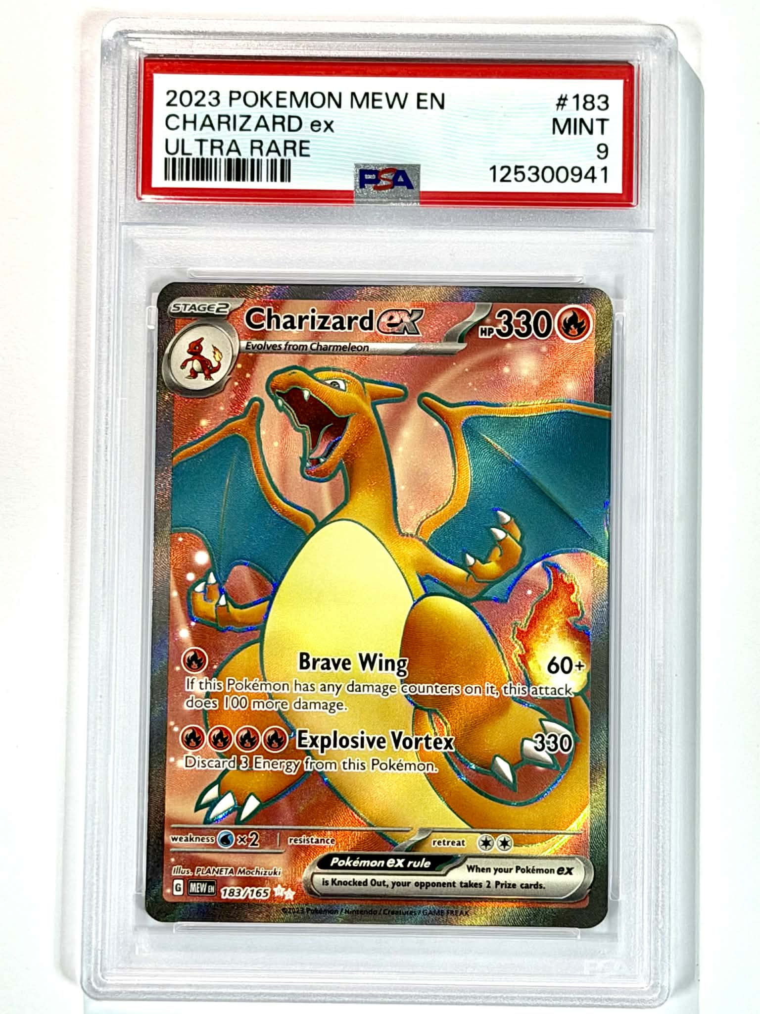 2023 Pokemon MEW EN Charizard EX Ultra Rare #183 - PSA 9
