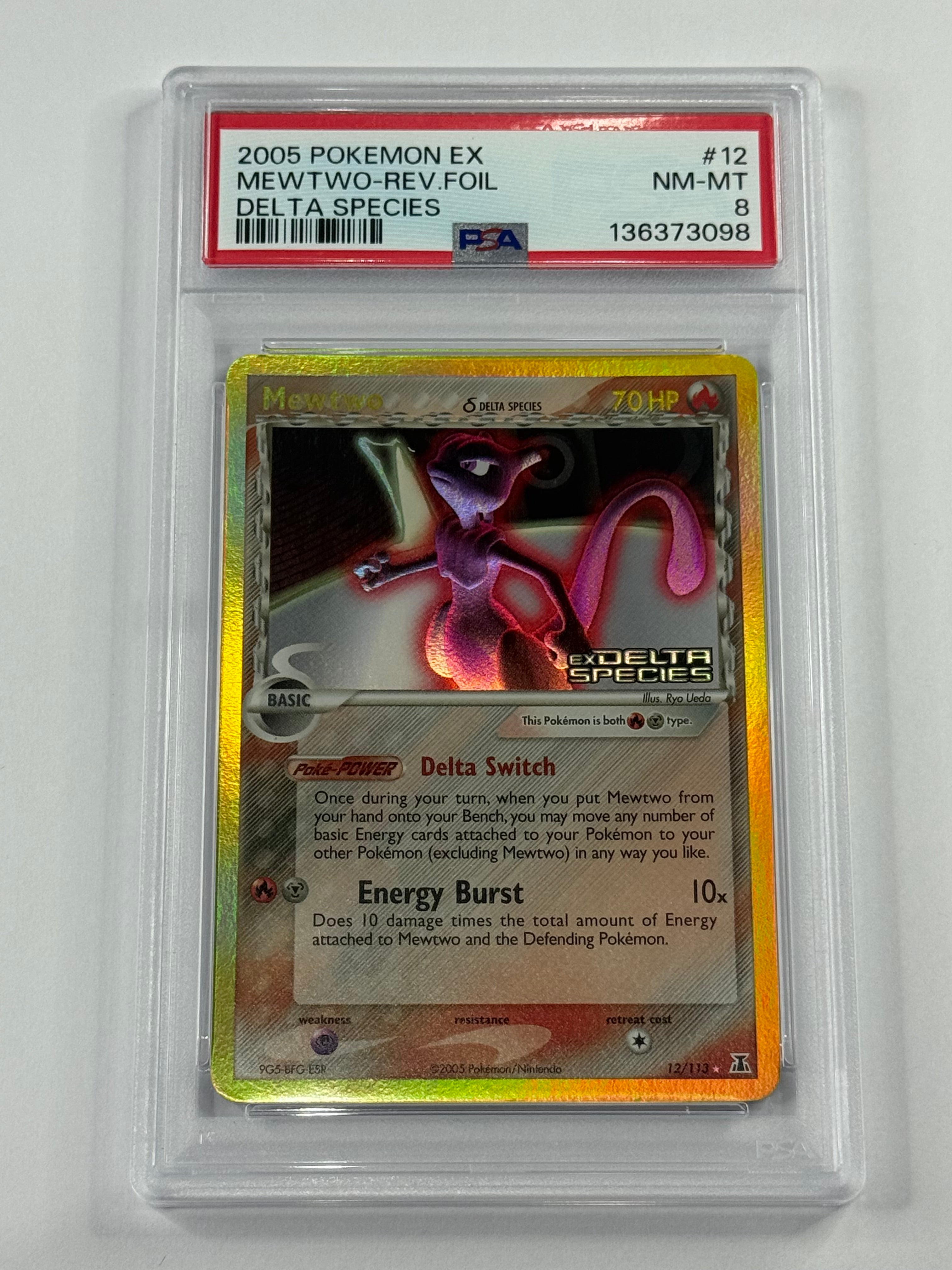 2005 POKEMON EX MEWTWO-REV.FOIL
DELTA SPECIES #12 PSA 10
