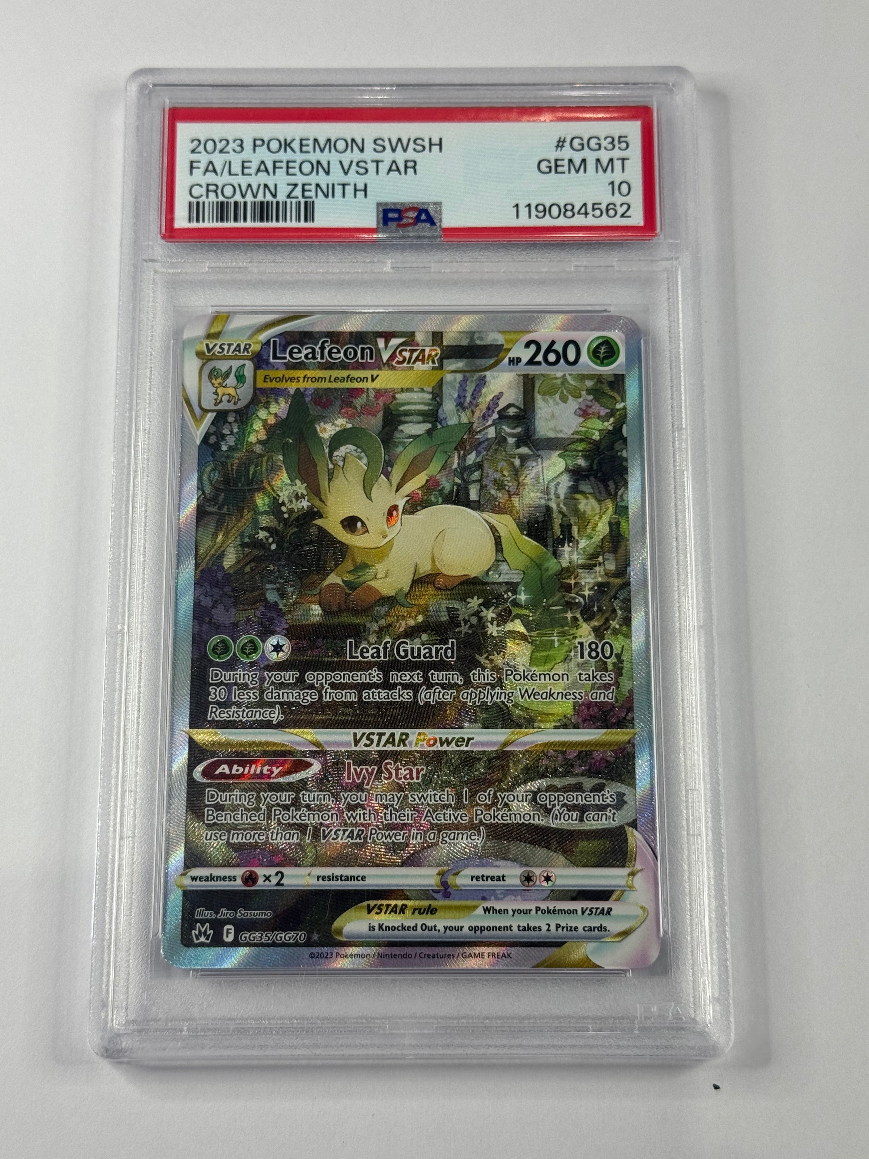 2023 POKEMON SWSH FA/LEAFEON VSTAR
CROWN ZENITH #GG35 PSA 10