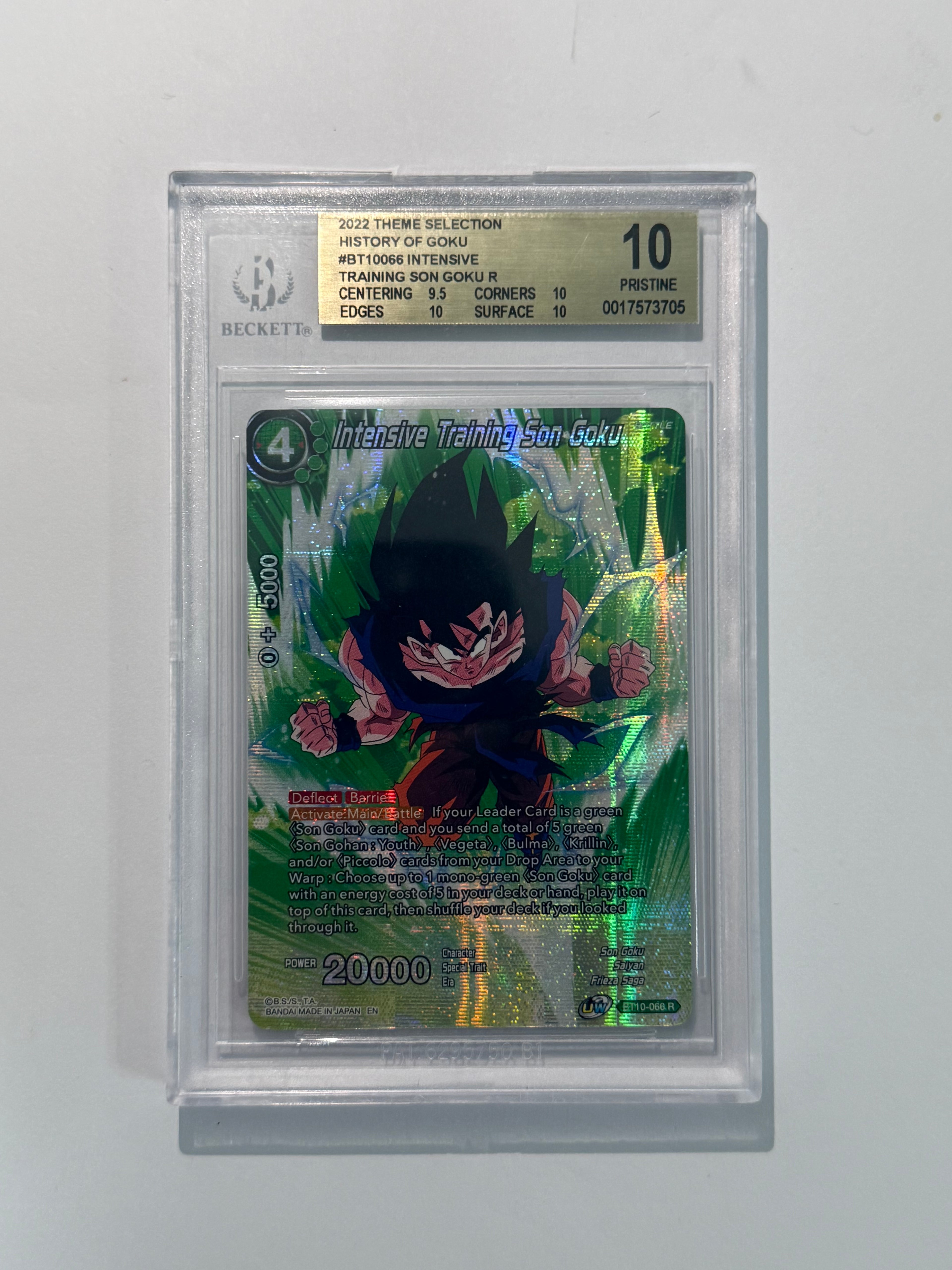 2022 THEME SELECTION #BT10066 INTENSIVE TRAINING SON GOKU R PRISTINE 10