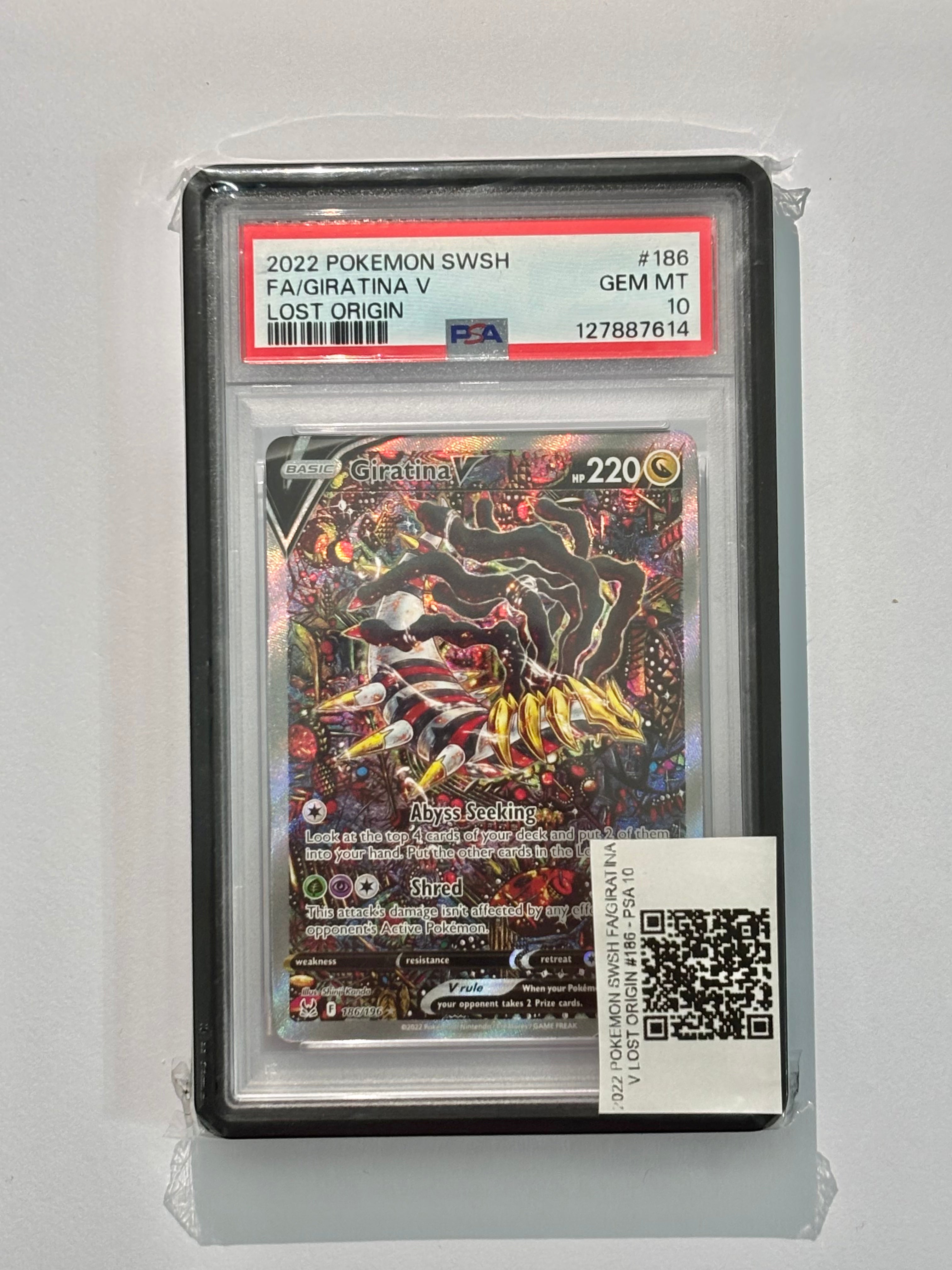2022 POKEMON SWSH FA/GIRATINA V LOST ORIGIN #186 - PSA 10