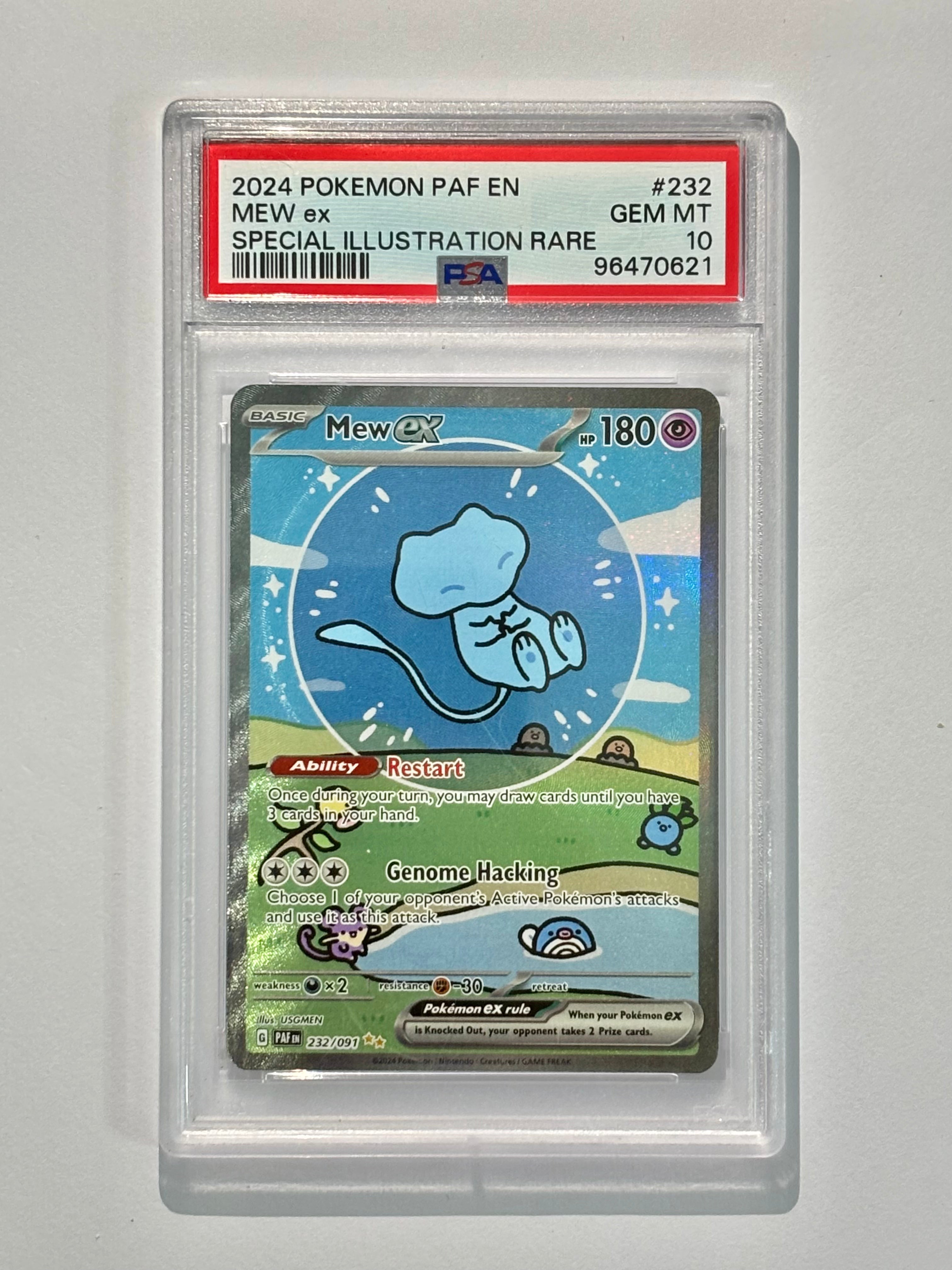 2024 POKEMON P AF EN MEW ex SPECIAL ILLUSTRATION RARE #232 - PSA 10