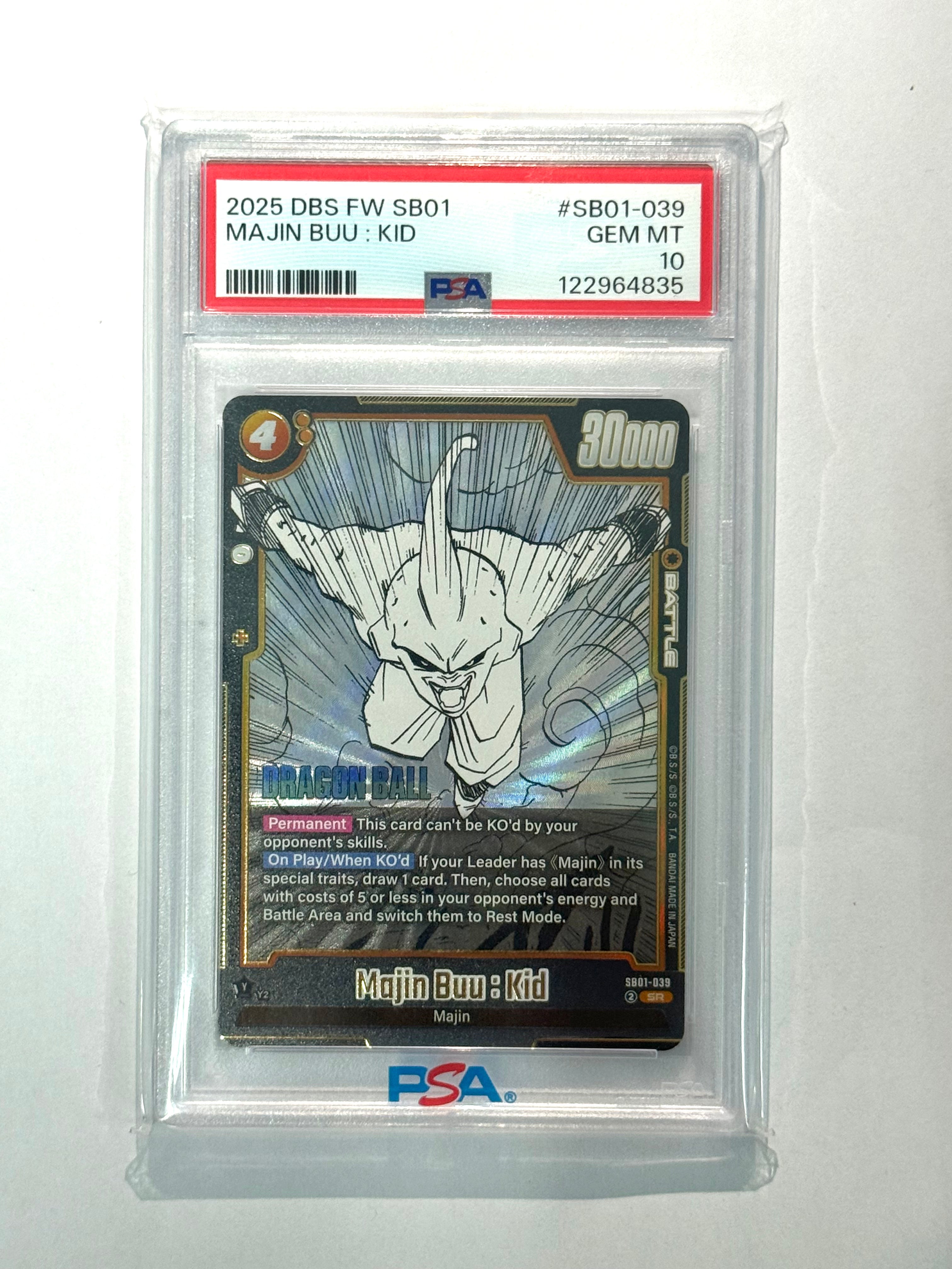 2025 DBS FW SB01 MAJIN BUU:KID  #SB01-039 PSA 10