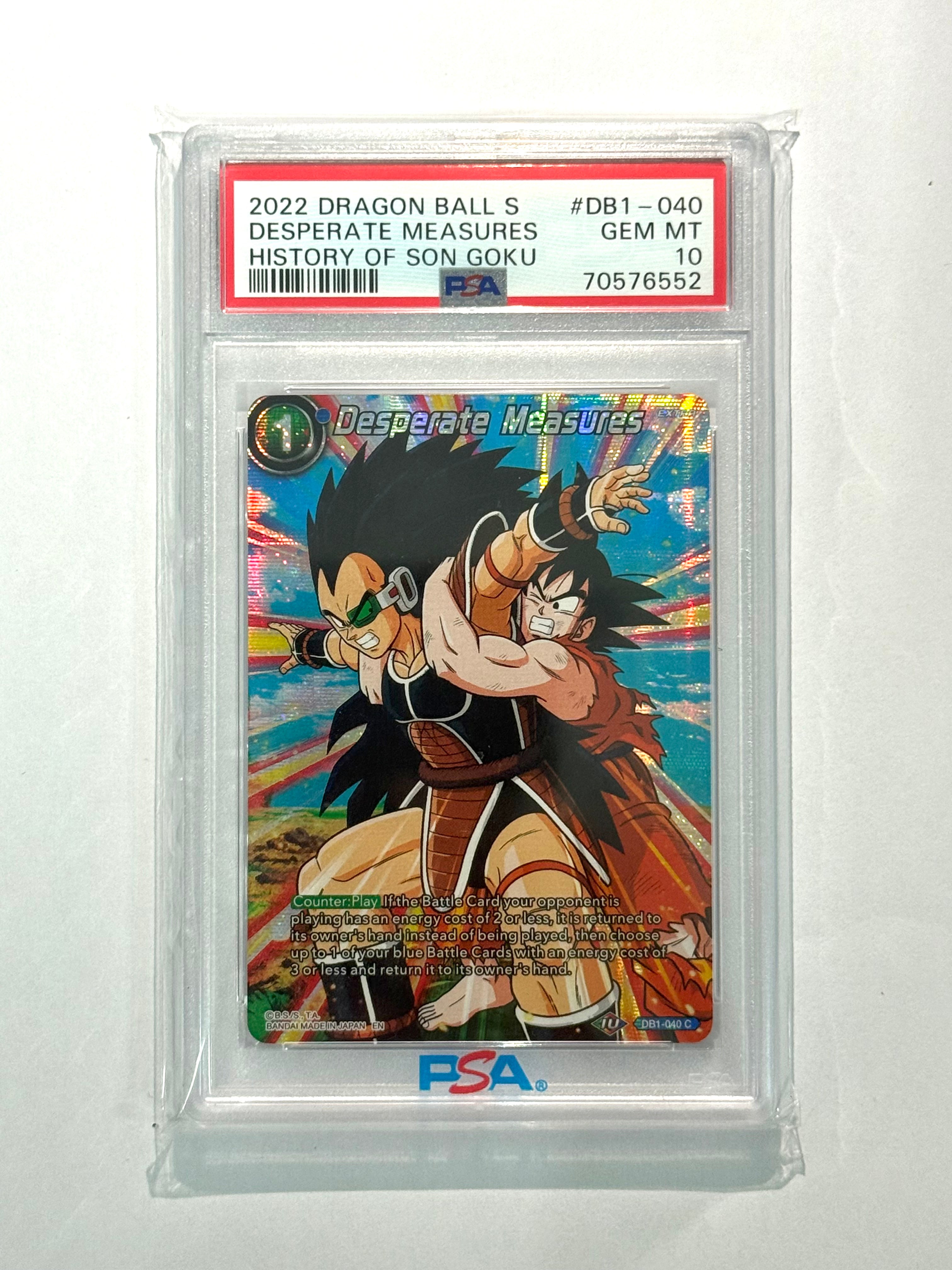 2022 DRAGON BALL S DESPERATE MEASURES HISTORY OF SON GOKU # DB1-040 PSA 10