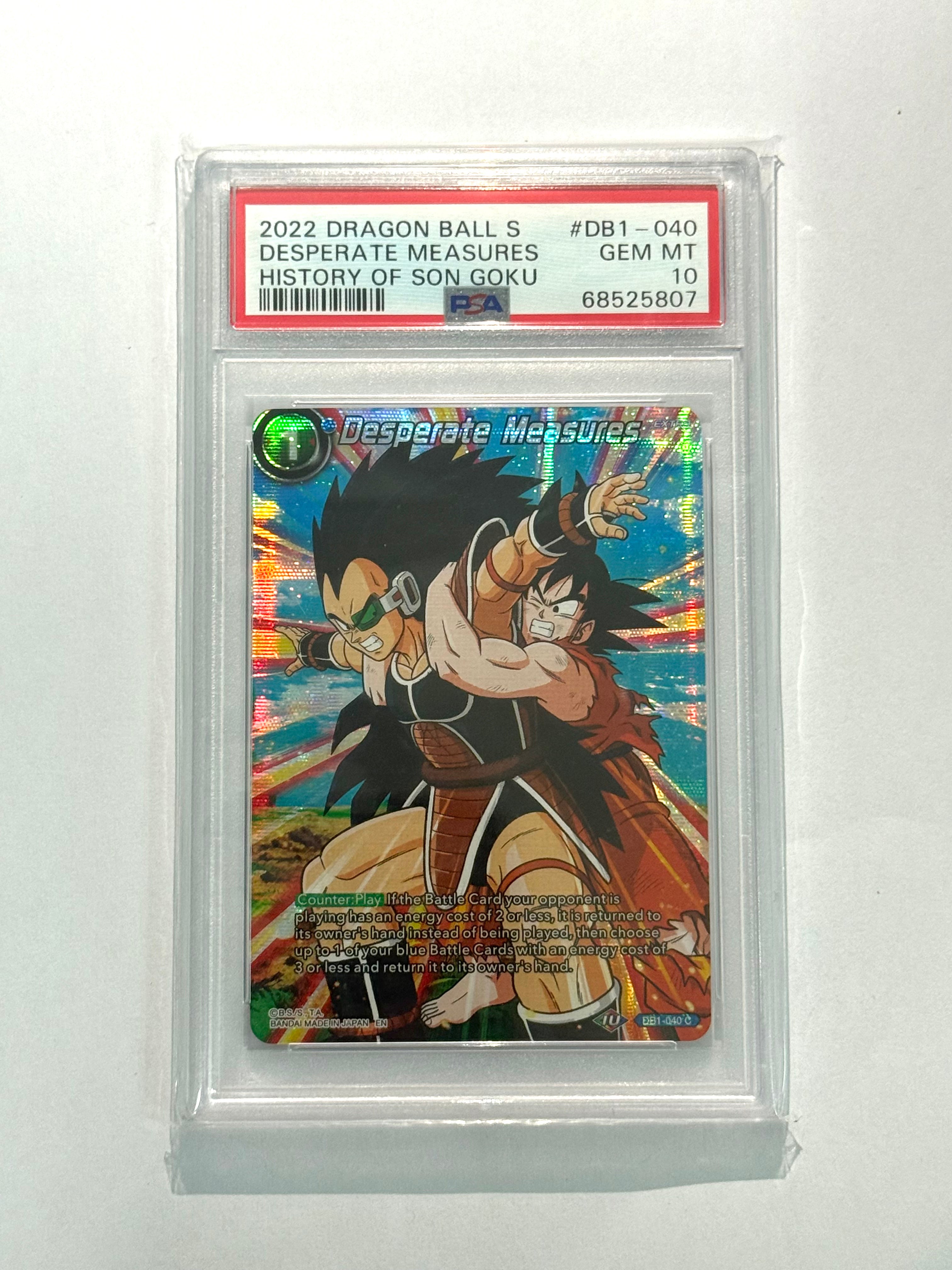 2022 DRAGON BALL S DESPERATE MEASURES HISTORY OF SON GOKU #DB1-040 PSA 10