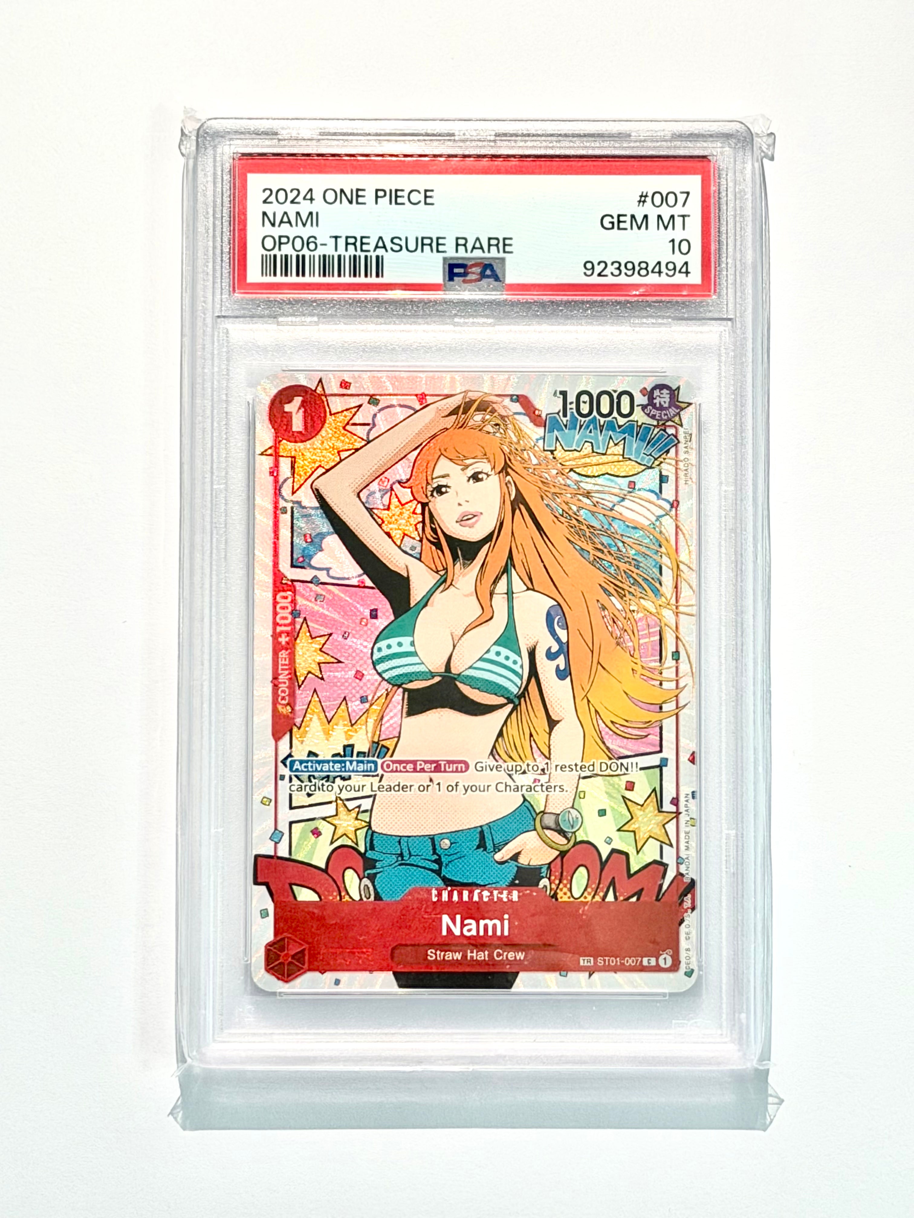 2024 One Piece Nami OP06-Treasure Rare #007 - PSA 10