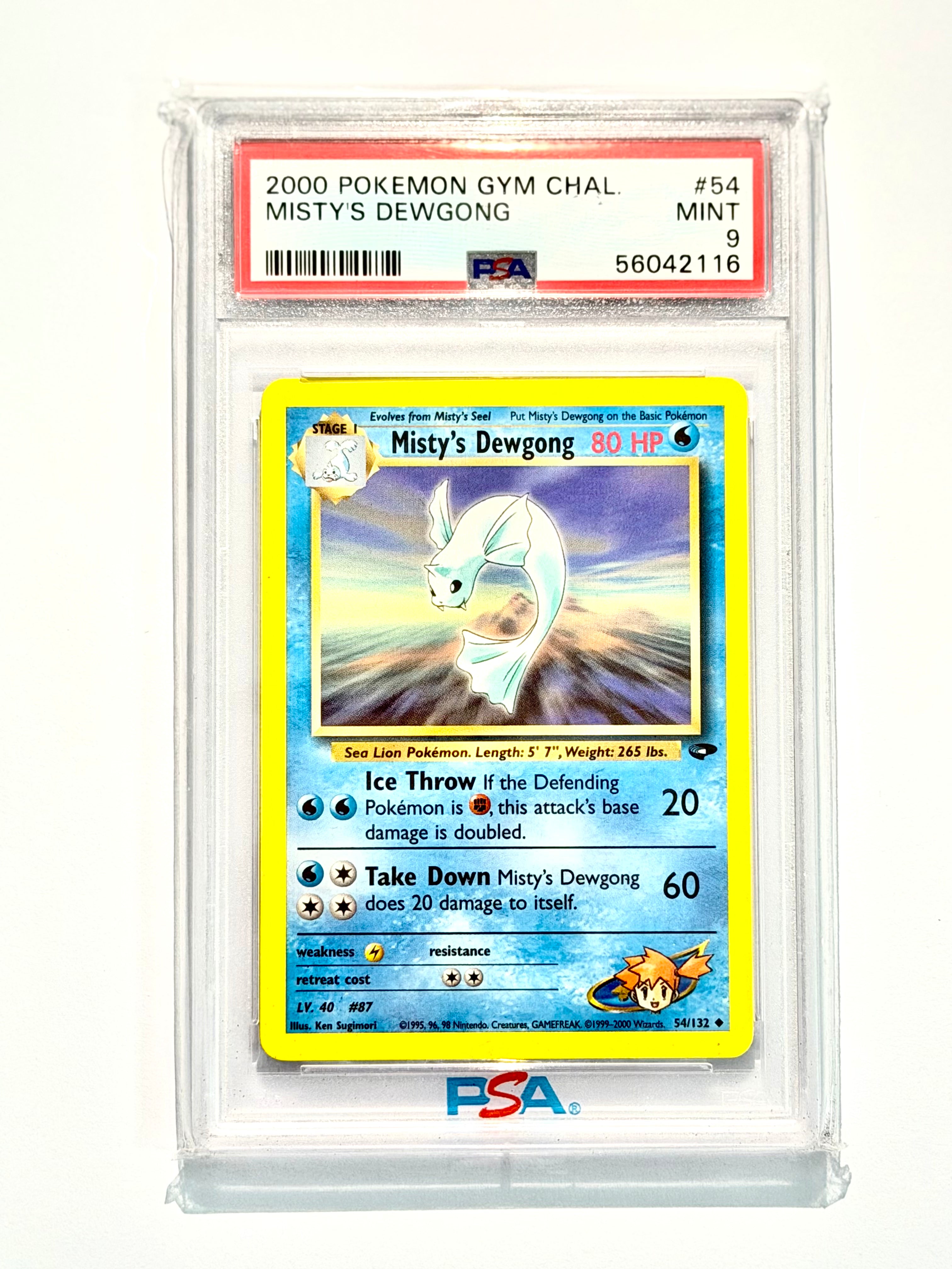 2000 Pokemon Gym Chal. Misty's Dewgong #54 - PSA 9