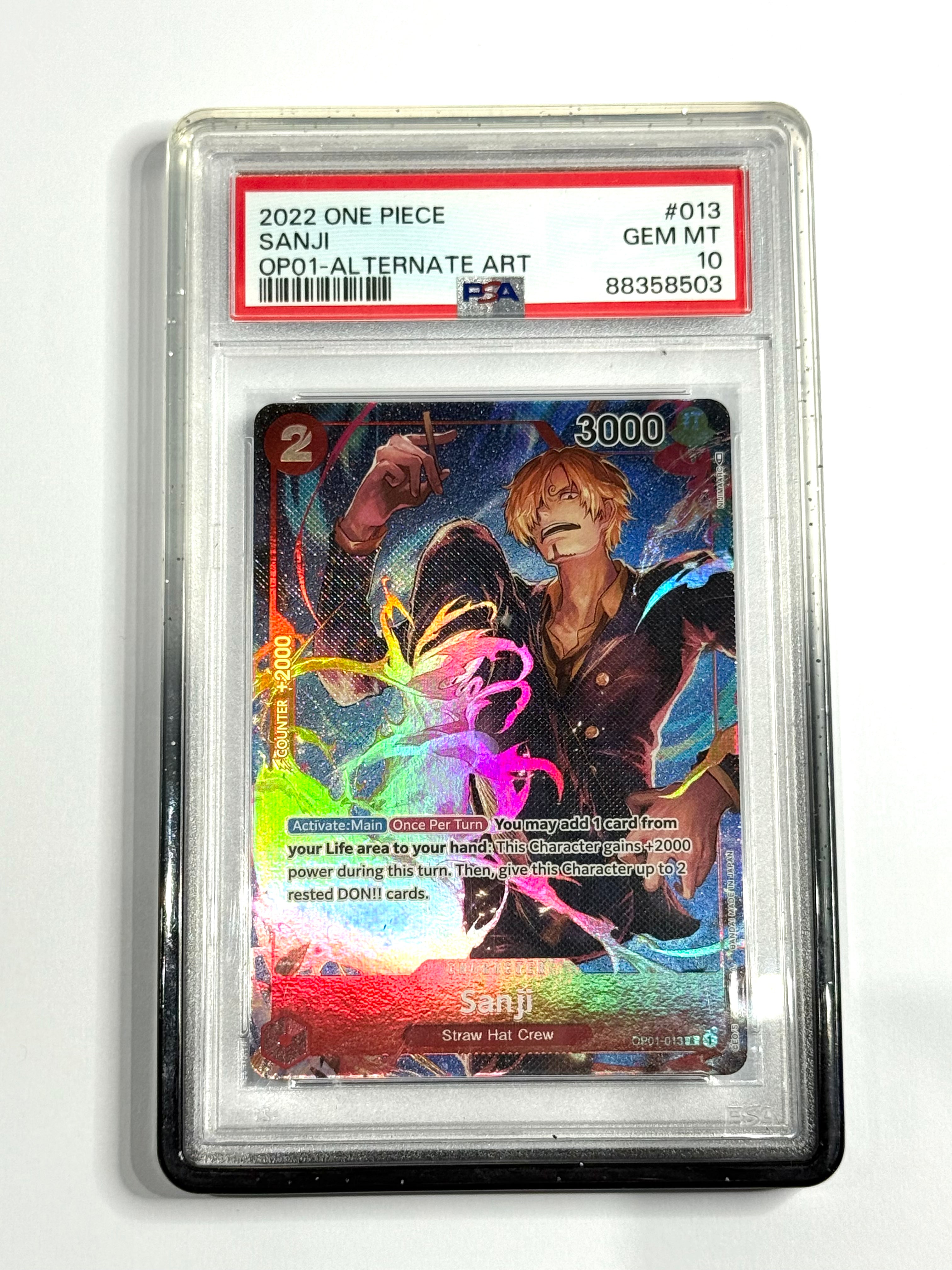 2022 One Piece Sanji OP01 - Alternate Art #013 - PSA 10