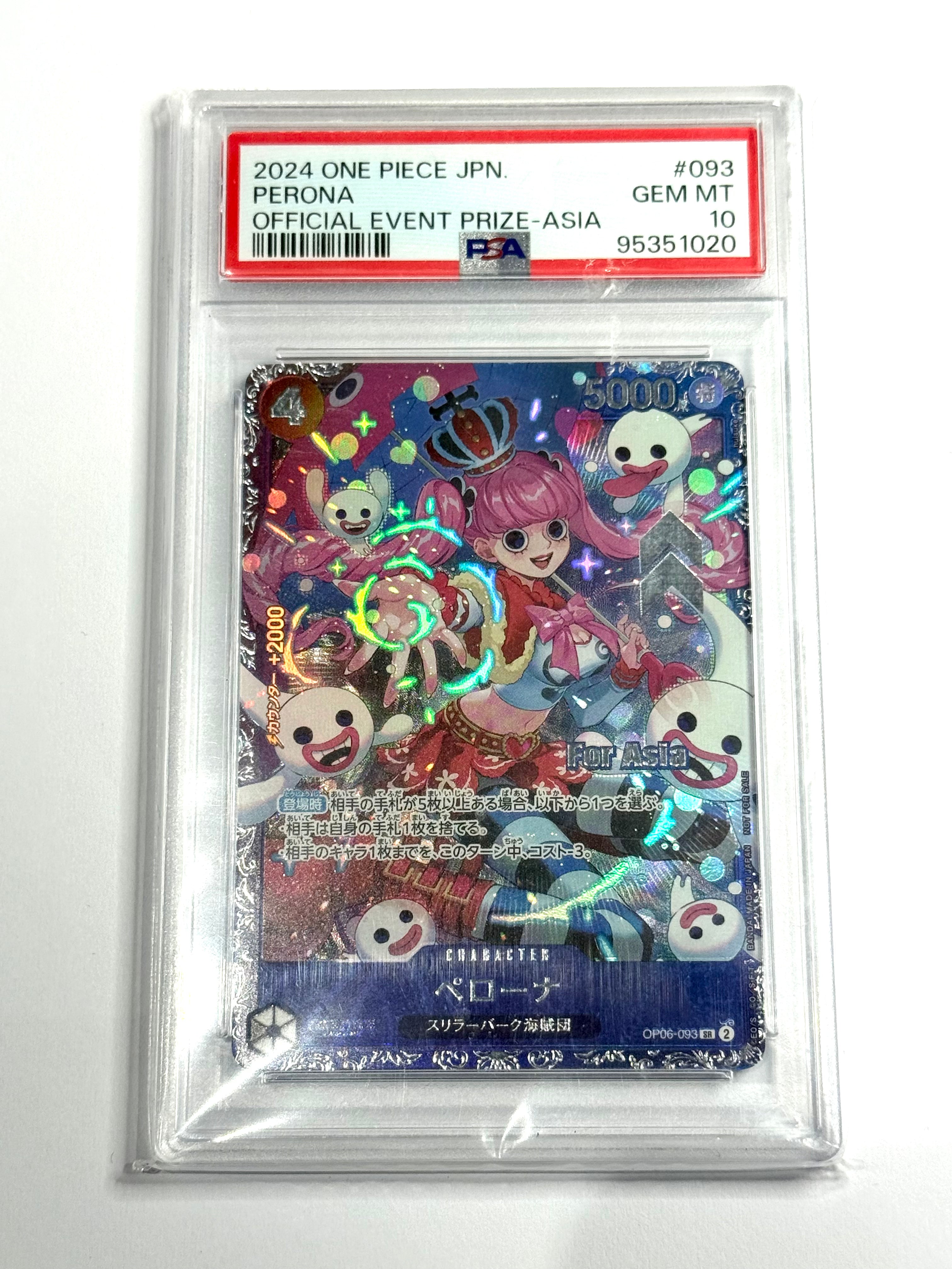 2024 One Piece JPN Perona Official Event Prize - Asia #093 - PSA 10