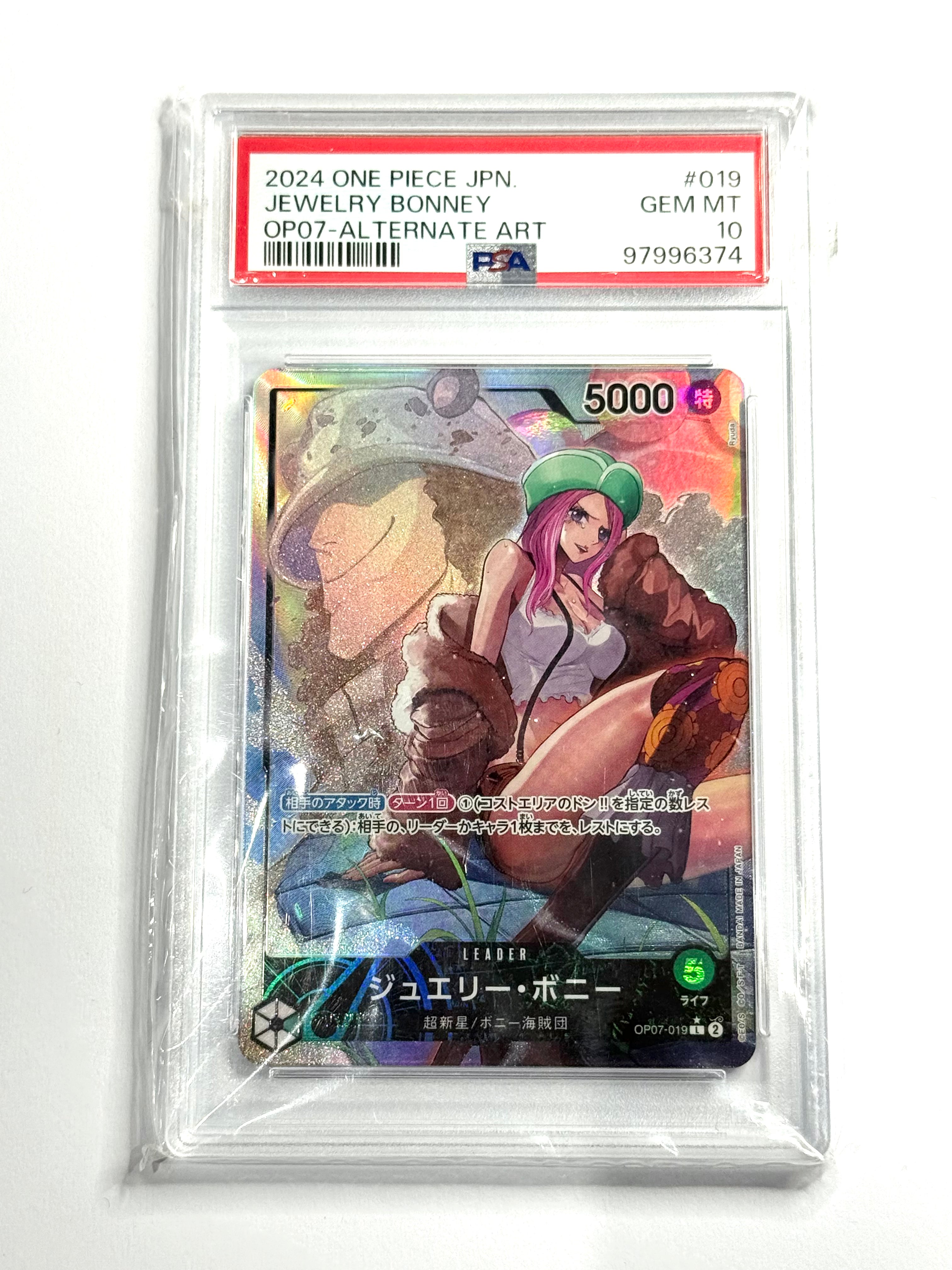 2024 One Piece JPN. Jewelry Bonney OP07 - Alternate Art #019 - PSA 10