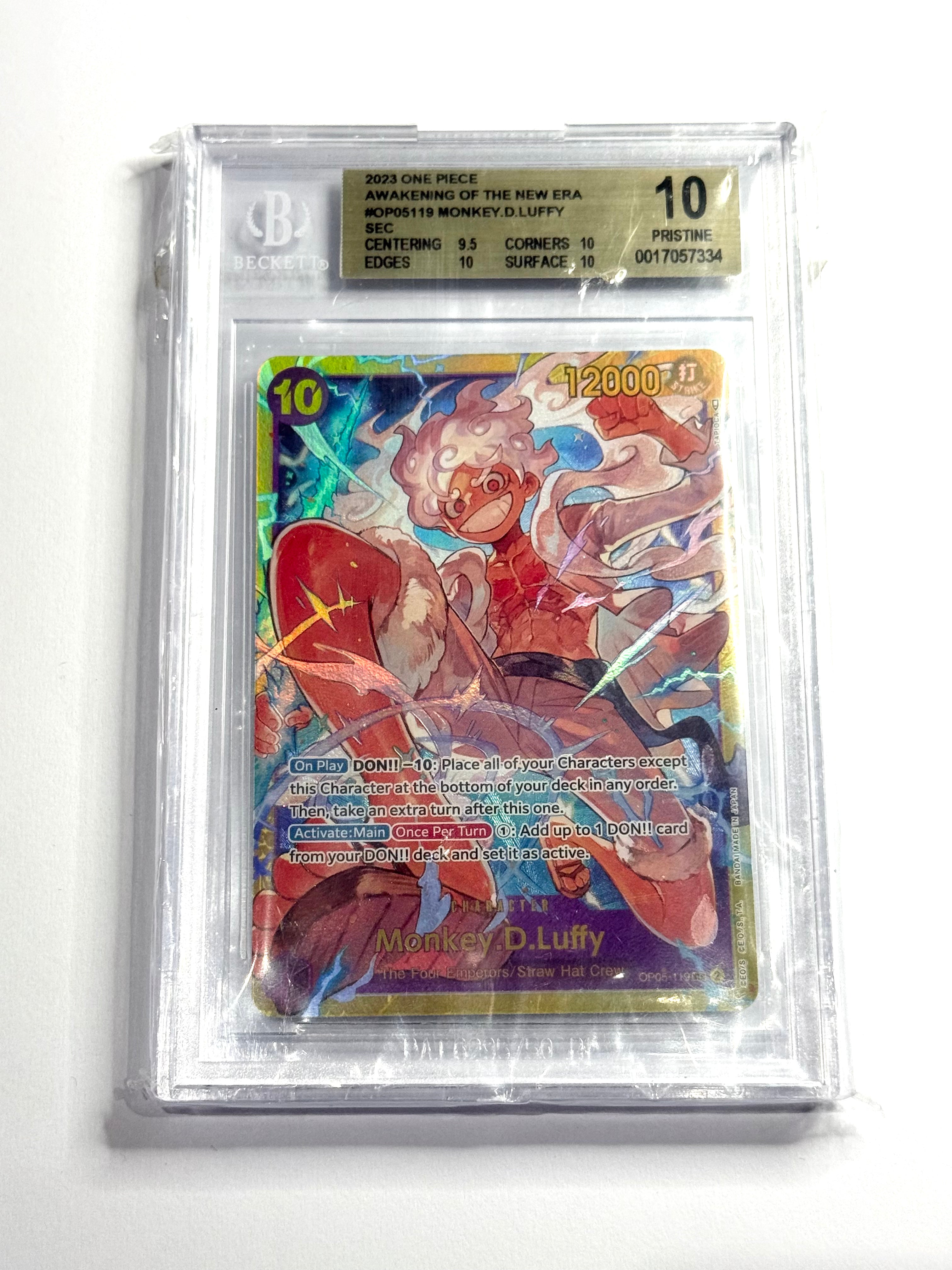 2023 One Piece Awakening Of The New Era Monkey D. Luffy #OP05119 - BGS 10