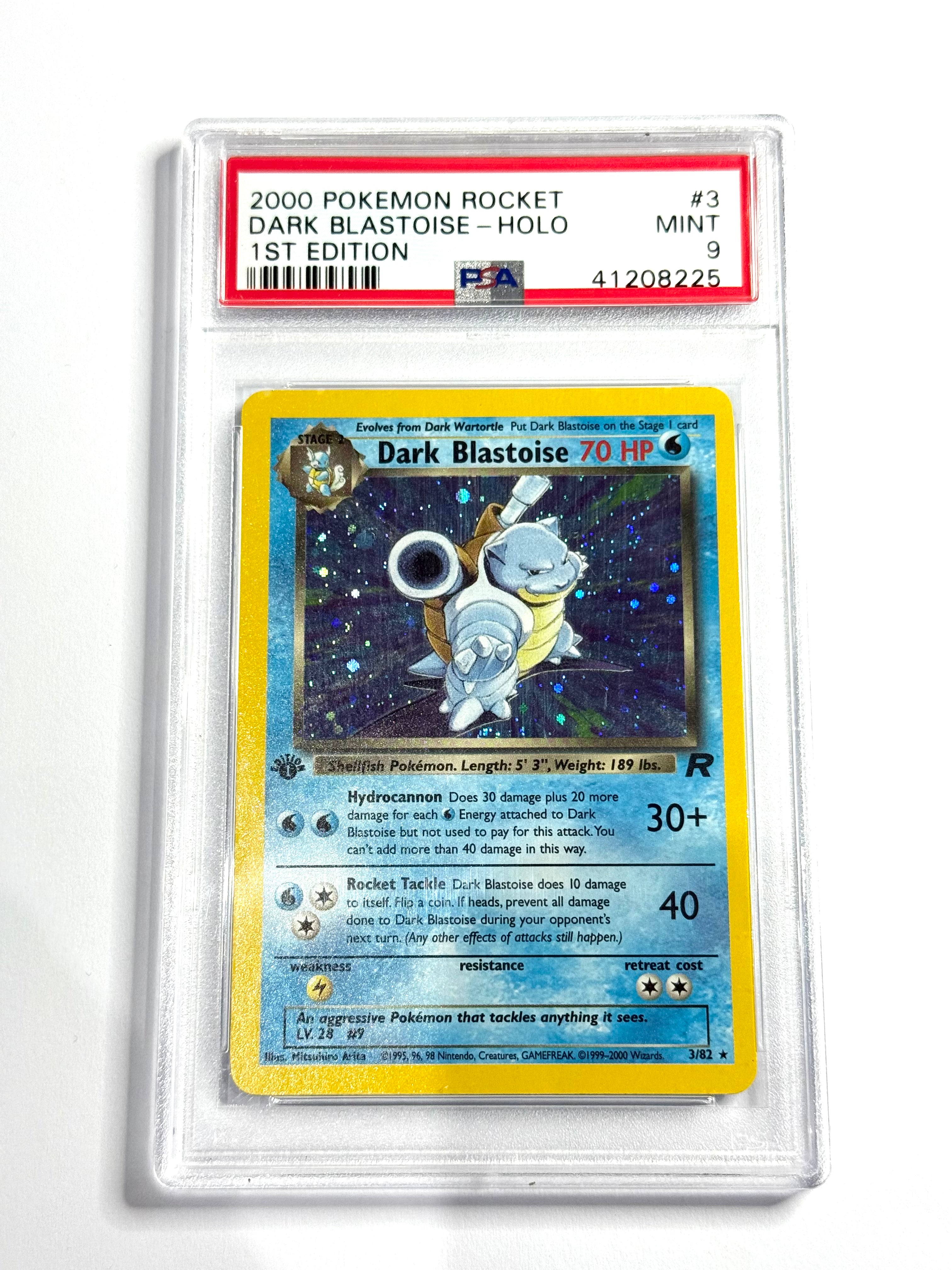 2000 Pokemon Rocket Dark Blastoise - Holo 1st Edition #3 - PSA 9