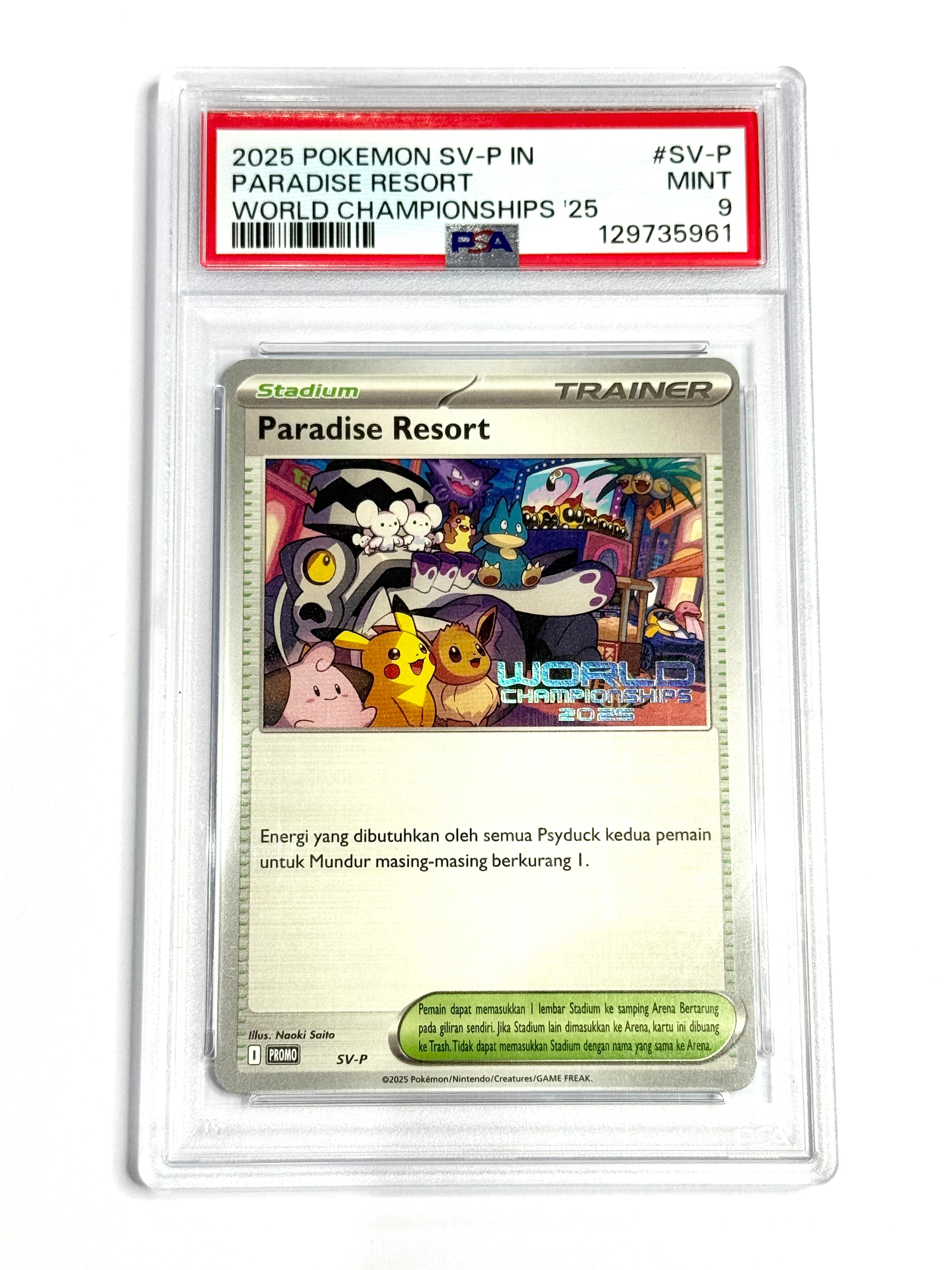 2025 Pokemon SV-P IN Paradise Resort World Championships '25 #SV-P - PSA 9