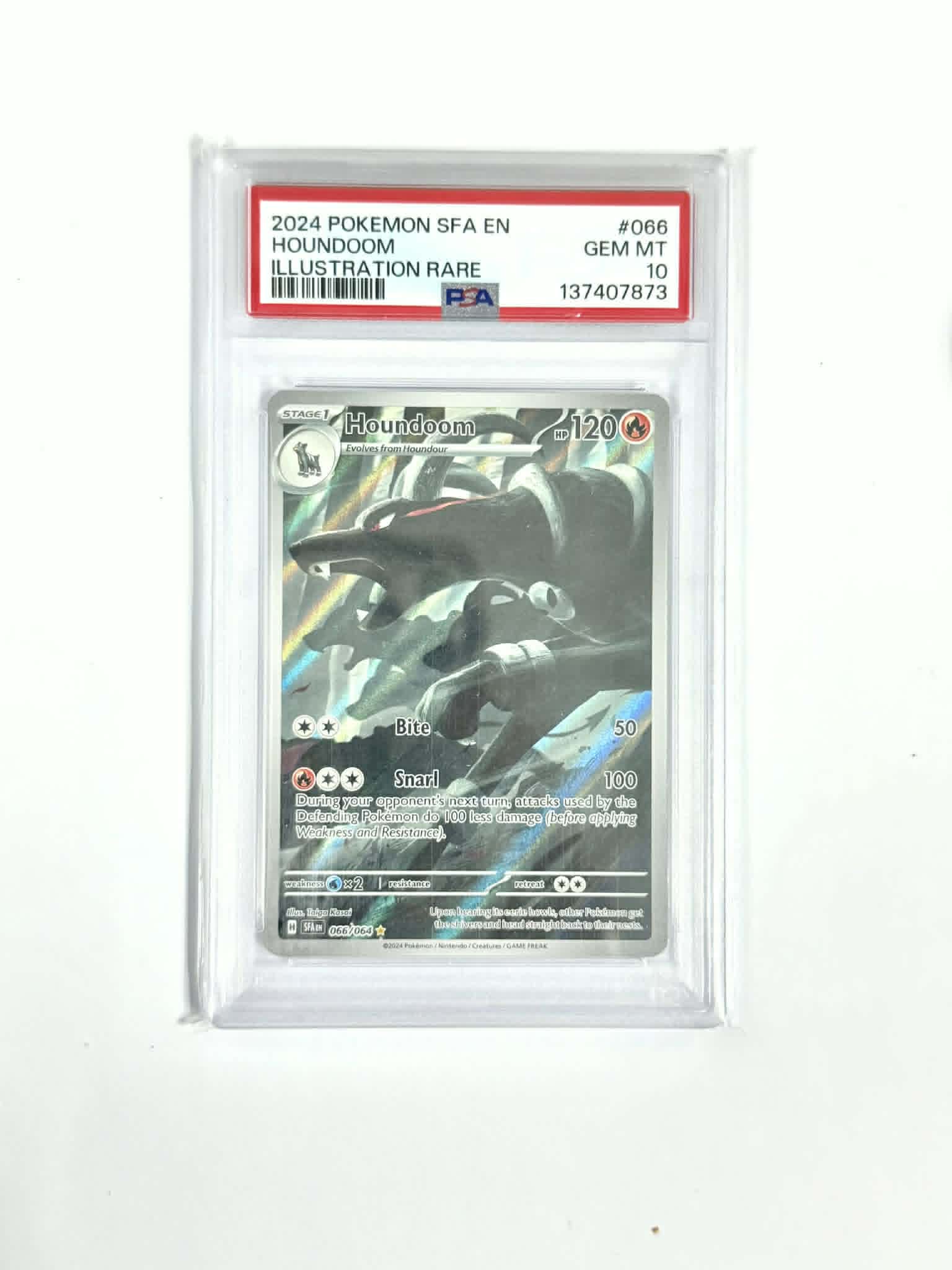 2024 Pokemon SFA EN Houndoom Illustration Rare #066 - PSA 10