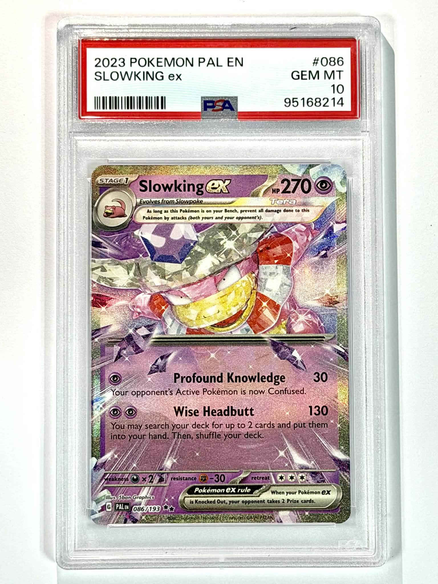 2023 Pokemon PAL EN Slowking EX #086 - PSA 10