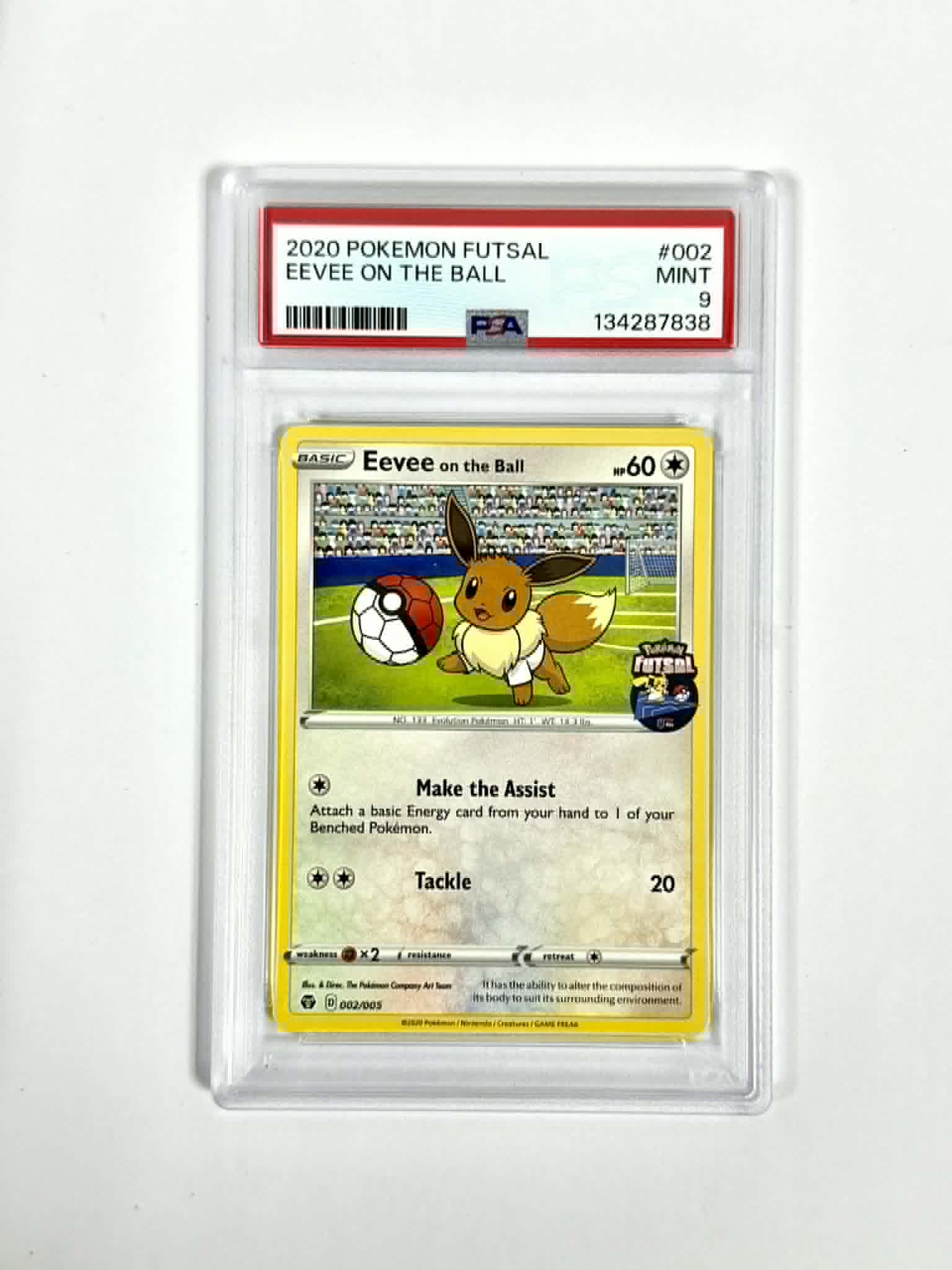 2020 Pokemon Futsal Eevee On The Ball #002 - PSA 9