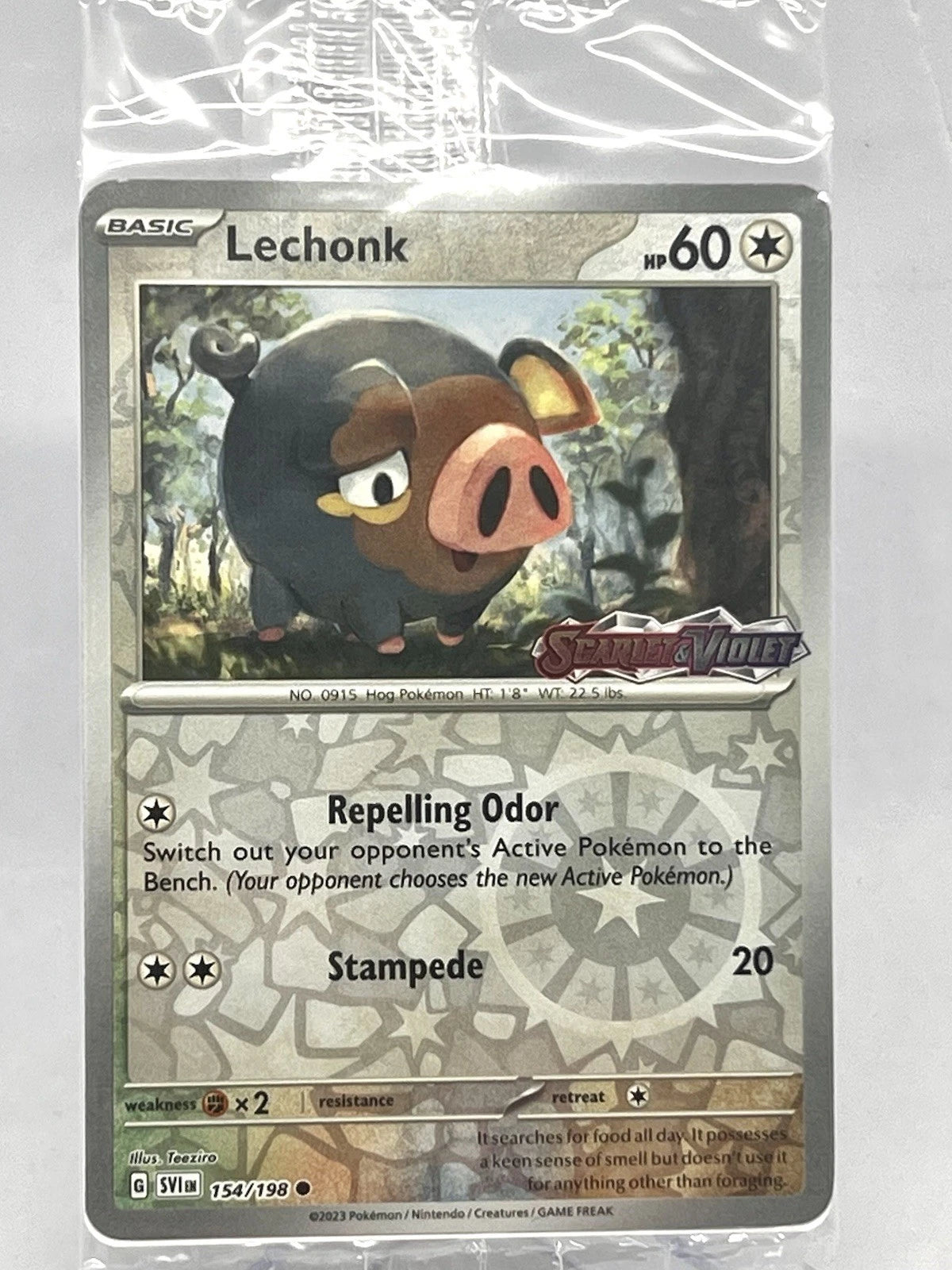 Lechonk 154/198 - Scarlet & Violet stamped - Sealed
